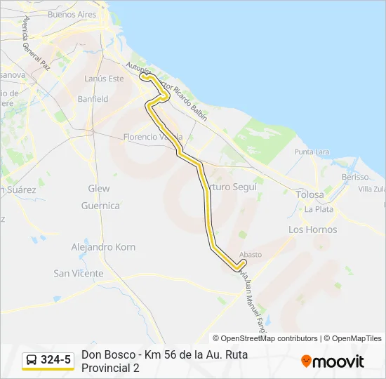 324-5 Colectivo Line Map
