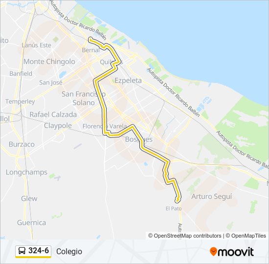 324-6 Colectivo Line Map