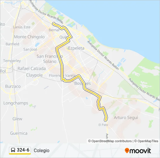 324-6 Colectivo Line Map