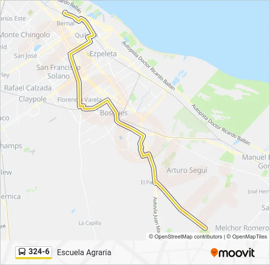 324-6 Colectivo Line Map