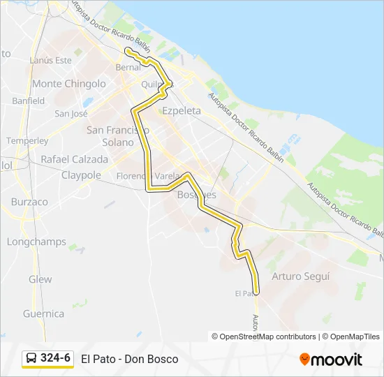 324-6 Colectivo Line Map