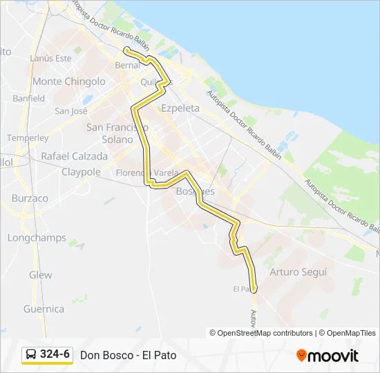 324-6 Colectivo Line Map