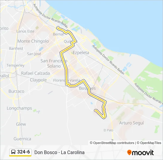 324-6 Colectivo Line Map