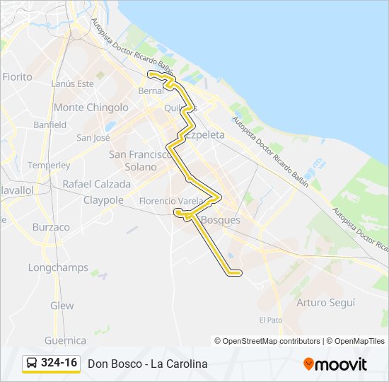 324-16 colectivo Line Map