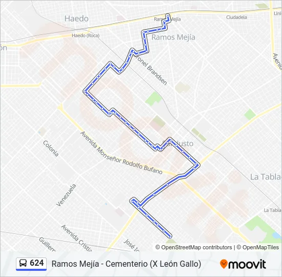 624 Colectivo Line Map
