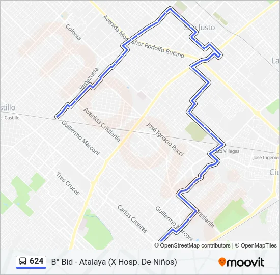 624 Colectivo Line Map