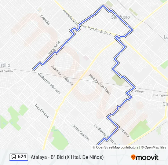 624 Colectivo Line Map