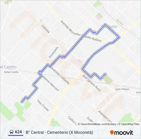 624 Colectivo Line Map