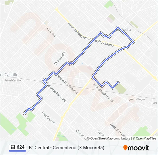 624 Colectivo Line Map