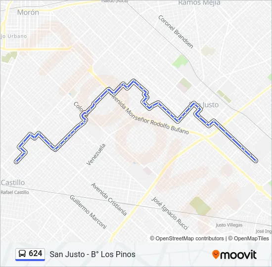 624 Colectivo Line Map