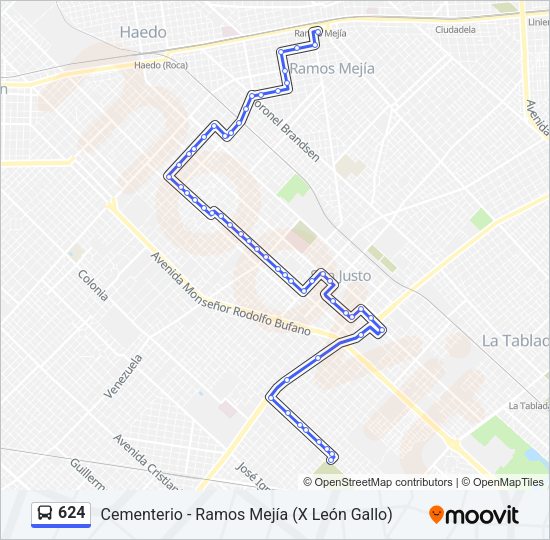 624 Colectivo Line Map