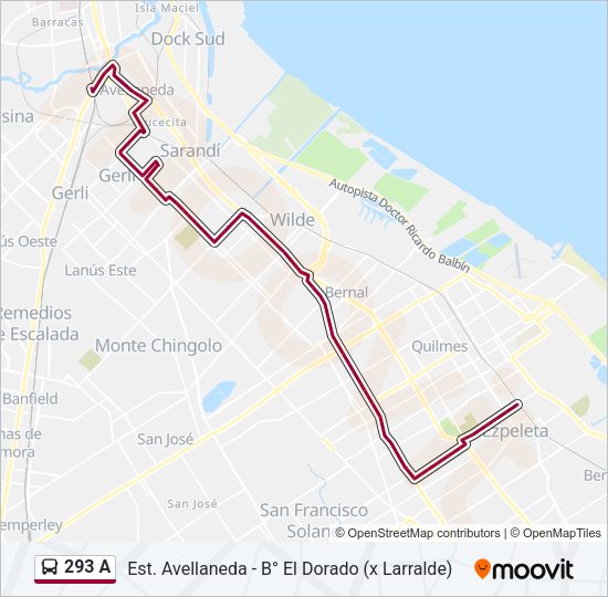 293 A Colectivo Line Map