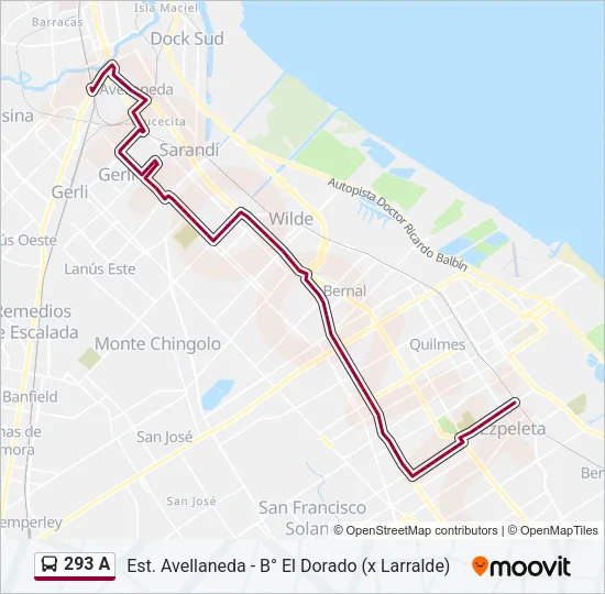293 A Colectivo Line Map