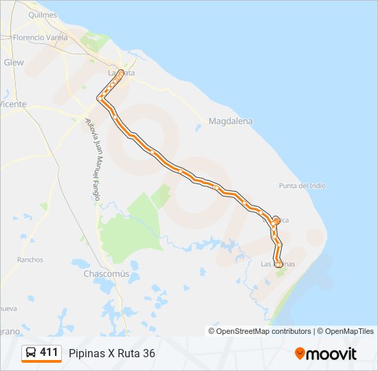 Mapa de 411 de Colectivo