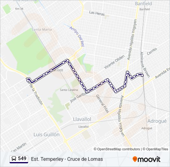 549 Colectivo Line Map