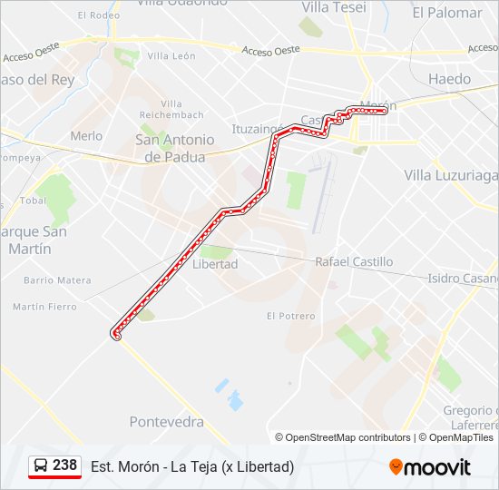 238 Colectivo Line Map