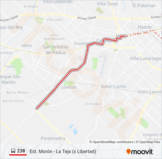 Mapa de 238 de Colectivo