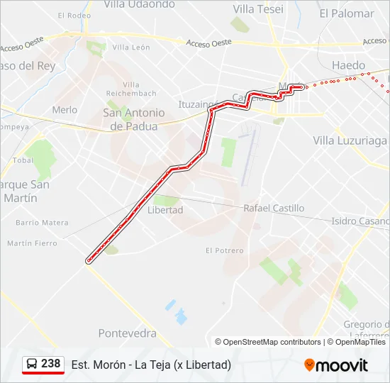 238 Colectivo Line Map