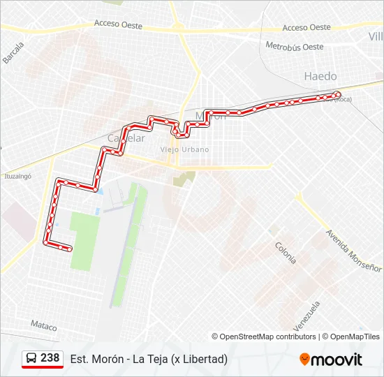 238 Colectivo Line Map
