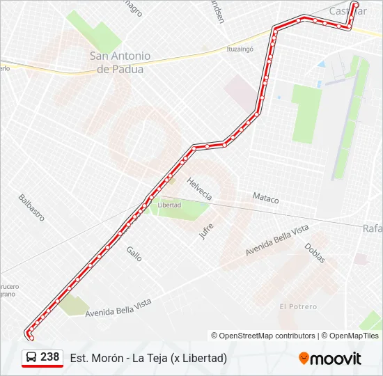 238 Colectivo Line Map