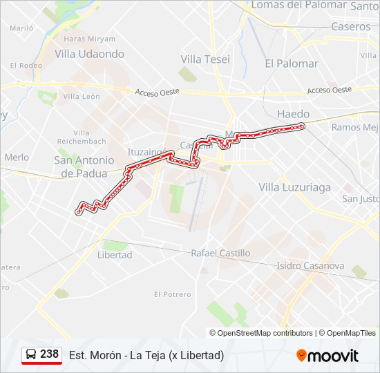 238 Colectivo Line Map