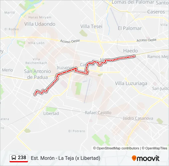 238 Colectivo Line Map