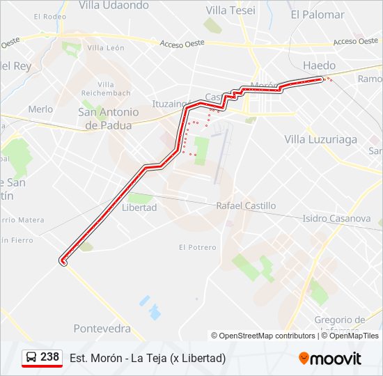 238 Colectivo Line Map