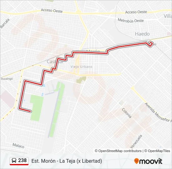 238 Colectivo Line Map