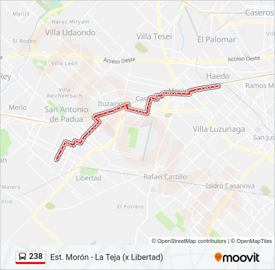 238 Colectivo Line Map