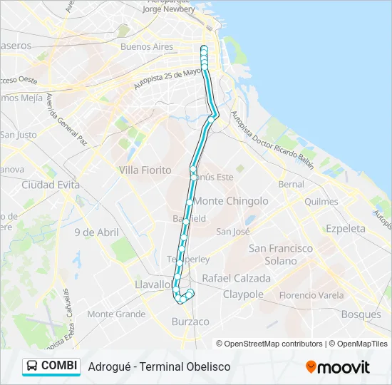 COMBI Colectivo Line Map