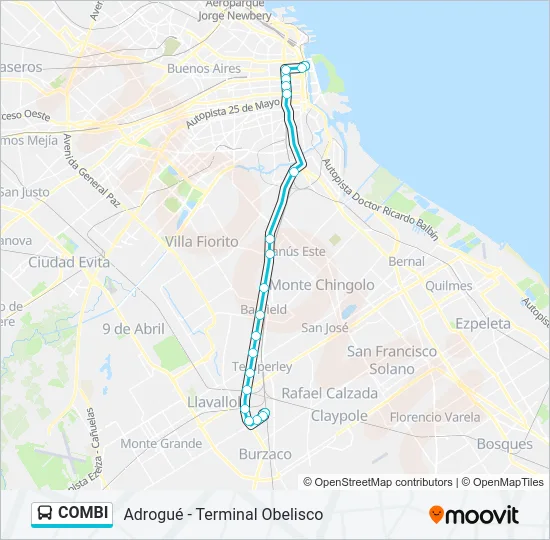 COMBI Colectivo Line Map