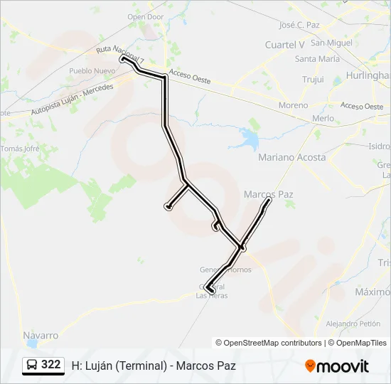 322 Colectivo Line Map
