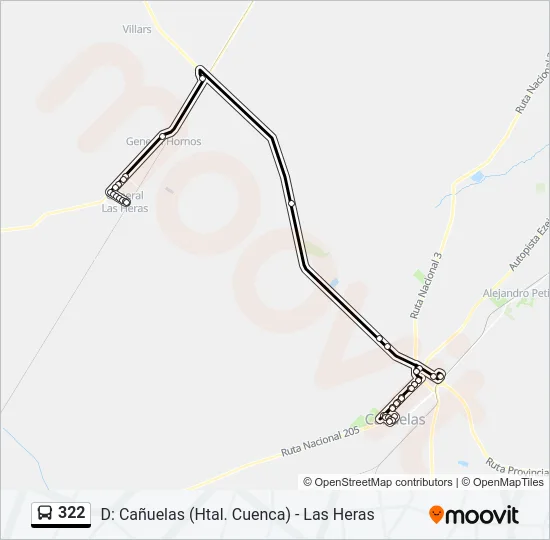 322 Colectivo Line Map