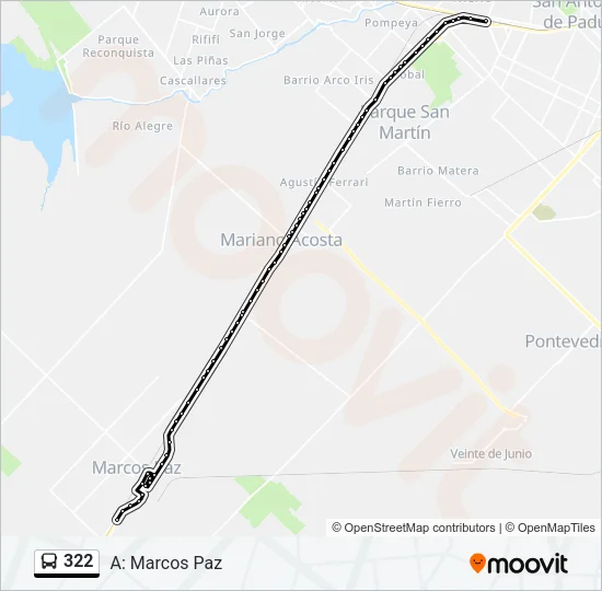 322 Colectivo Line Map