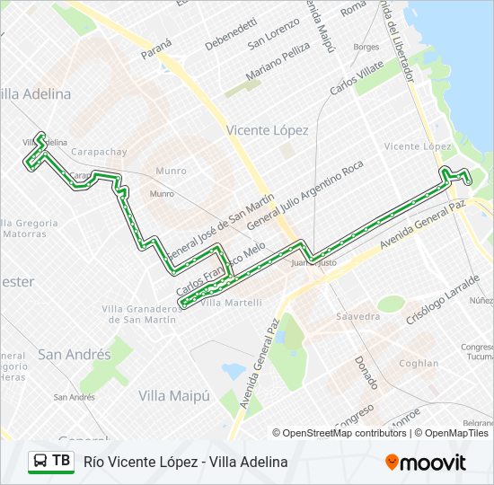 Mapa de TB de Colectivo