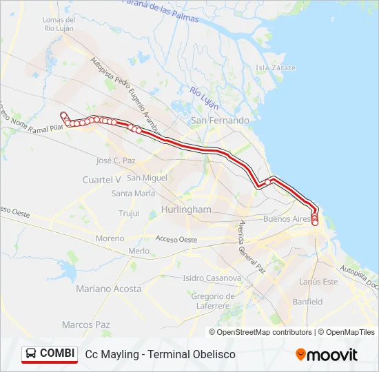 COMBI Colectivo Line Map