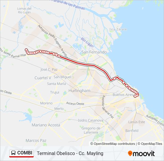 COMBI Colectivo Line Map