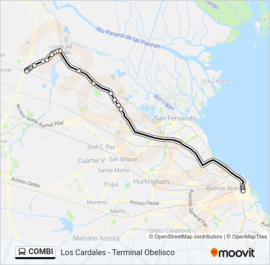 Mapa de COMBI de Colectivo