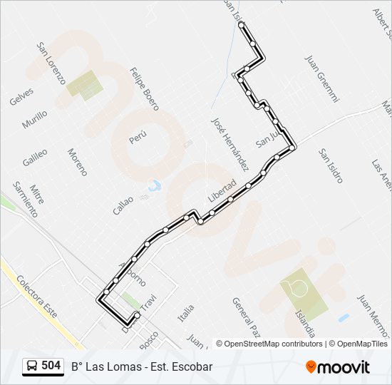 Mapa de 504 de Colectivo