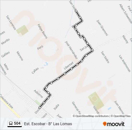 Mapa de 504 de Colectivo