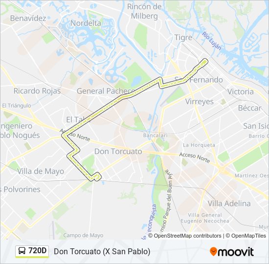 720D Colectivo Line Map