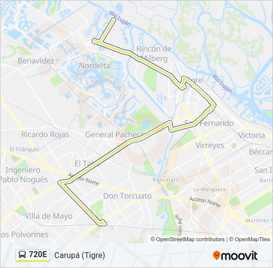 Mapa de 720E de Colectivo