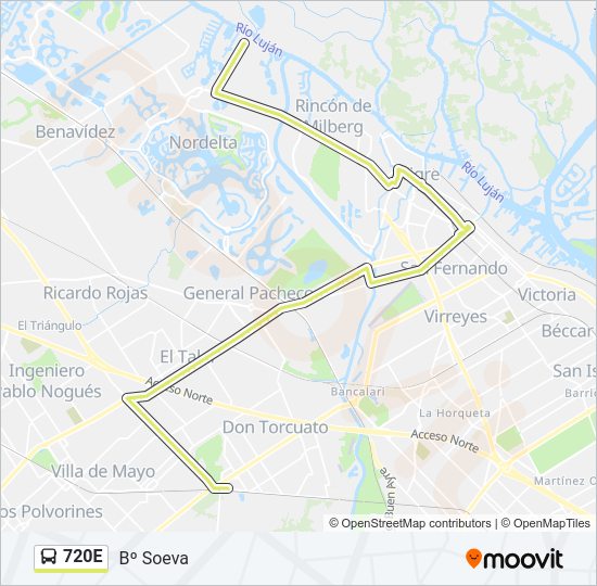 Mapa de 720E de Colectivo
