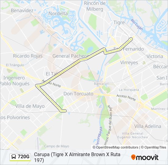 720G Colectivo Line Map