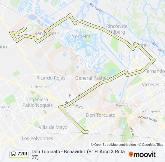 720I Colectivo Line Map