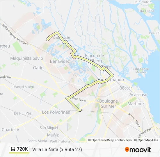 720K Colectivo Line Map
