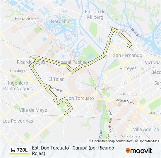 Mapa de 720L de Colectivo