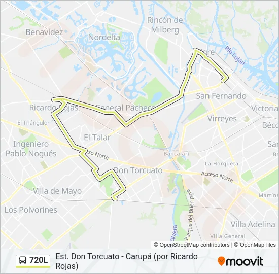 720L Colectivo Line Map