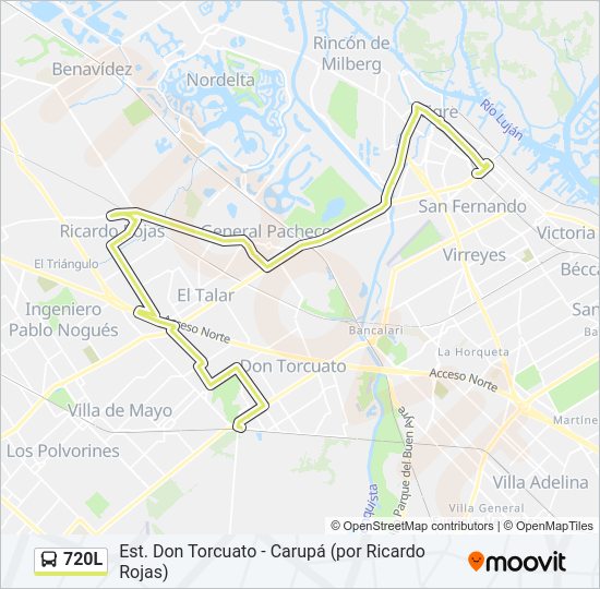Mapa de 720L de Colectivo