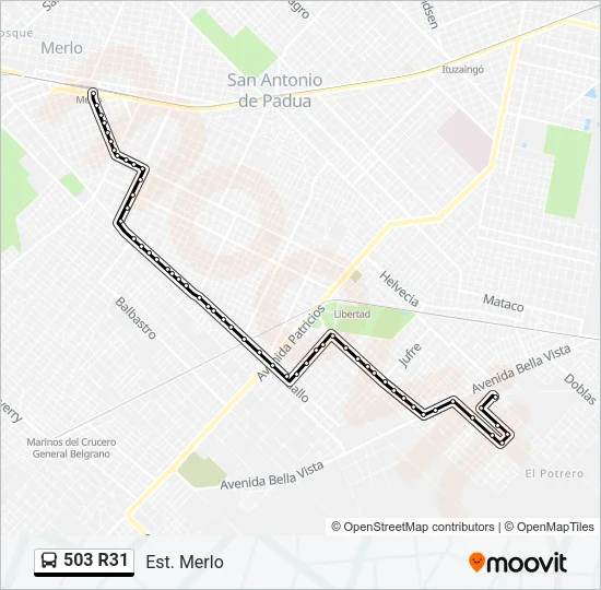 503 R31 Colectivo Line Map